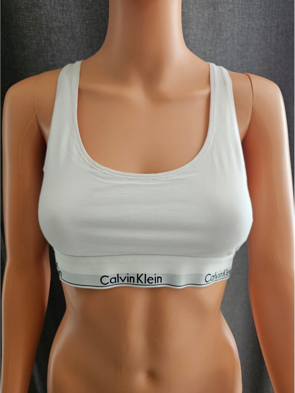 Calvin Klein White Racerback Sports Bra Size L/G